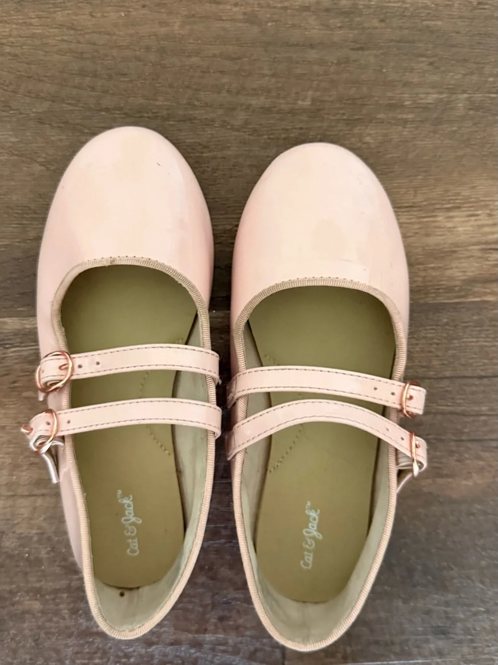 Cat & Jack Pink Patent Double-Strap Mary Janes